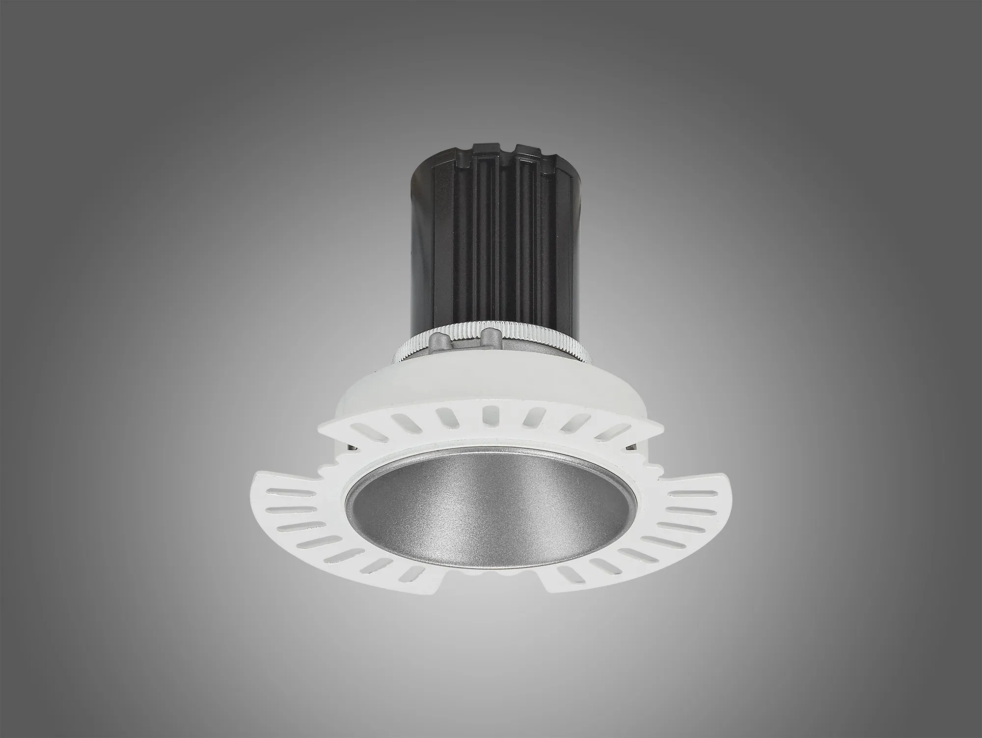 Basy 10 Tridonic Powered 10W 2700K 710lm 36° CRI>90 LED Engine Silver Fixed Recessed Spotlight, IP20 DM200954  Dlux Basy 10